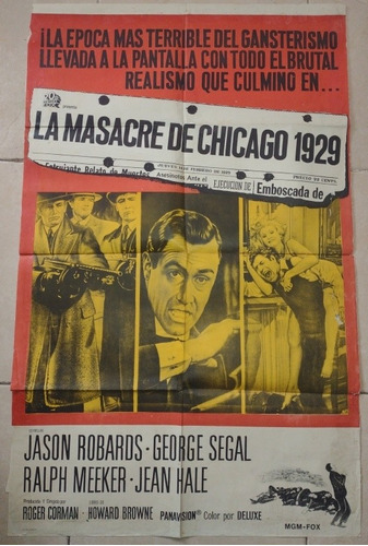 La Masacre De Chicago 1929 Poster Gigante De Cine Clásico 