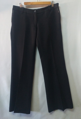 Pantalón Negro Lemon Talle 44 Pierna Ancha Grueso, Cataleya 