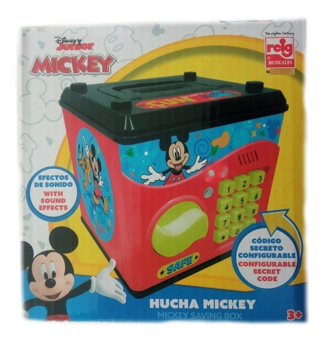 Caja De Seguridad Disney Mickey Código Configurable, Sonido