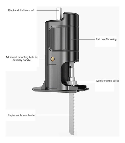 Adaptador Sierra Sable Caladora Serrucho Para Taladro Cambio
