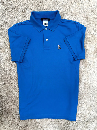 Playera Tipo Polo Psycho Bunny Azul Talla M De Hombre (Usado)
