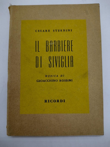 Il Barbiere Di Siviglia - Cesare Sterbini - Ricordi - Usad 