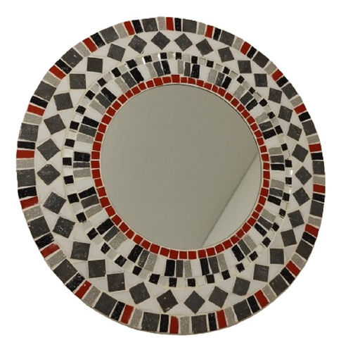 Espejo Artesanal Mosaico Con Venecitas Diametro 40cm