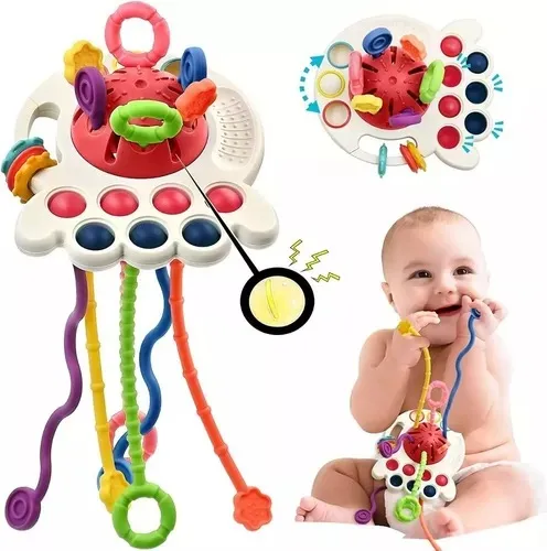 Juguete Sensorial Montessori Con Cordón Montessori 4 En 1