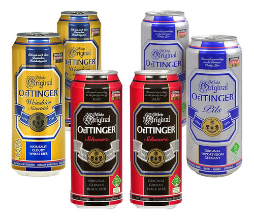 Six Pack Cerveza Oettinger Mix 500ml C/u
