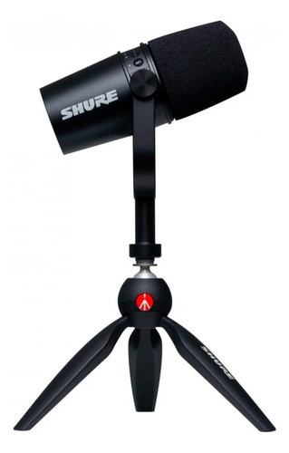 Microfono Shure Dinamico Mv7-k-bndl Podcast Con Tripie