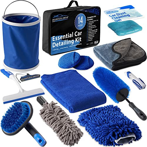 Ultimate Car Wash Kit 14 Piezas Kit De Limpieza De Deta...