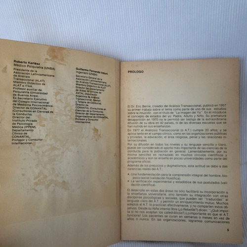 Imagen 4 de 9 de Manual De Analisis Transaccional R Kertesz G Induni Conantal