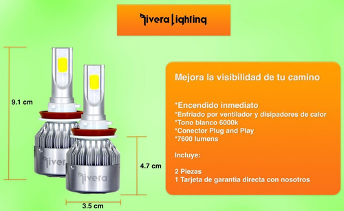Ek Kit Luces Led Tipo Xenon Hid Niebla H11 Bmw 320i 2003