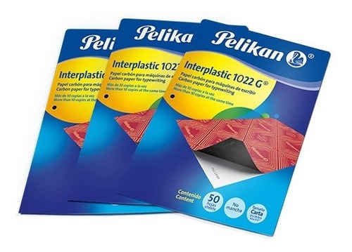 Papel Carbónico Pelikan - Interplastic 1022 - Negro (100 H)