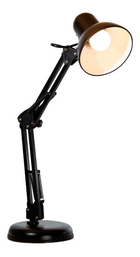 Lámpara Escritorio Flexible Ajustable Negro E27 40w 1 Luz