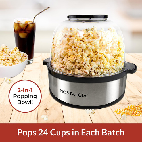 Popcorn Popper Nostalgia De 6 Cuartos De Galón Con Tecnologí