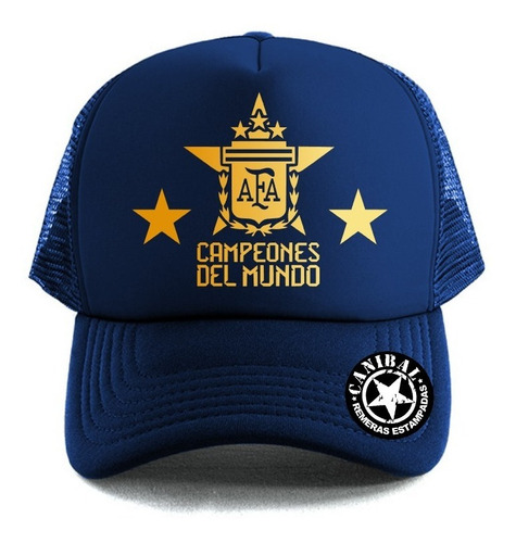 Gorras Trucker Afa Argentina Campeon 2022 Estrellas Canibal