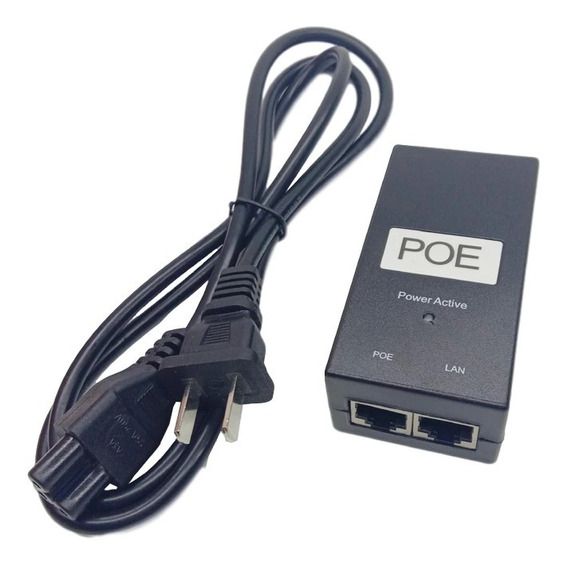 BoquiteCarnaval de San Valentín Inyector PoE de Enchufe de Pared con Adaptador Ethernet 48v/0.5A Fuente de alimentación PoE Ahorro de energía para cámara IP 100-240V EU