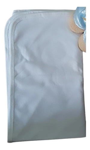 Manta de cuero de doble cara 100% algodón para bebé, color blanco