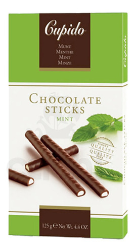 Chocolate Sticks Menta Cupido 125gr Bélgica