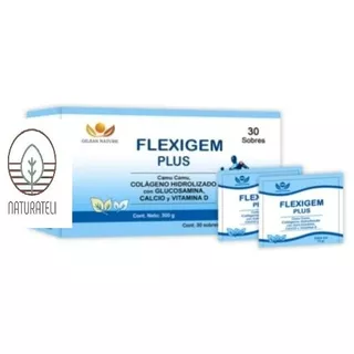Flexigem Plus Colágeno Glucosamina Vit D Y Calcio 30 Sobres