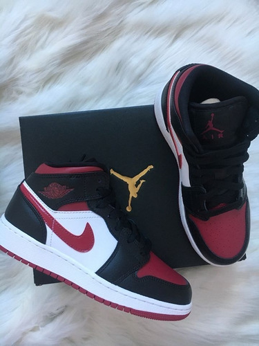 Air Jordan Mid Bred Toe Feminino