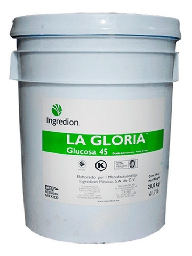 Cubeta 28 Kg Glucosa Liquida La Gloria Grado 45 Alta Calidad