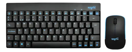 Kit Teclado Y Mouse Inalambrico Ideal Note Smart Usb Nisuta Color