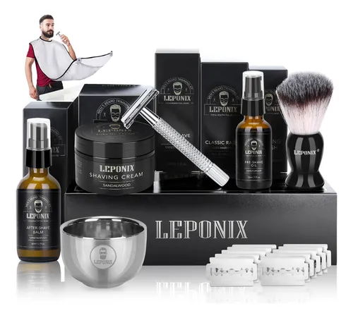 comprar Kit De Afeitado Leponix Safety Razor Con Crema De Sándalo Pa