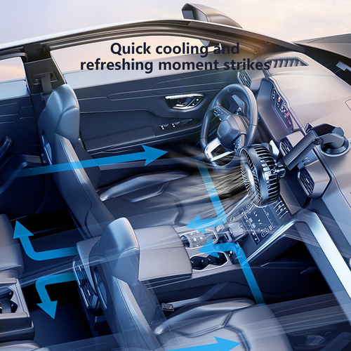 Ventilador Universal Montado En Coche De 12/24 V Con Ventosa