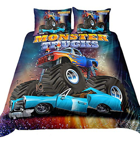 Juego De Ropa De Cama 3d Bbchose Monster Truck Home Textiles