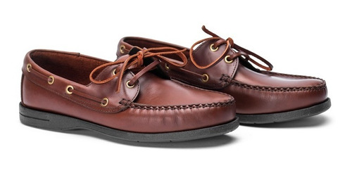 Zapato Náutico Hombre Mocasín Cordones Cuero Vacuno Formal.