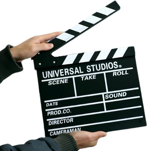 Claquete Madeira Grande Universal Studios Cinema Videos 30cm