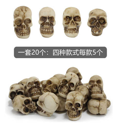 Maceta Pequeña Con Forma De Calavera De Resina, 20 Unidades,