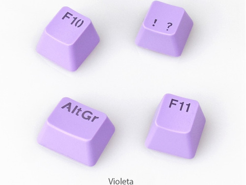 Imagen 1 de 9 de Kit 108 Teclas Keycaps Nisuta Nskbgz108 Violeta Cherry Full