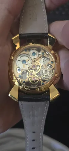 Gaga Milano 48mm Esqueleto A Corda / Suisse Made. | Parcelamento
