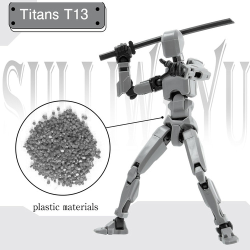 Ha Juego De 4 Figuras De Acción Titan T13 Ensambladas Lucky