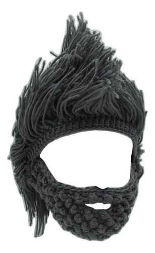Gorro Tejido A Mano De Invierno Con Diseno De Barba