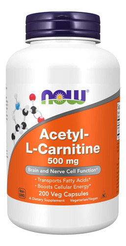 Cápsulas Now Foods Alpha De Acetil L-carnitina, 0.01 Onz