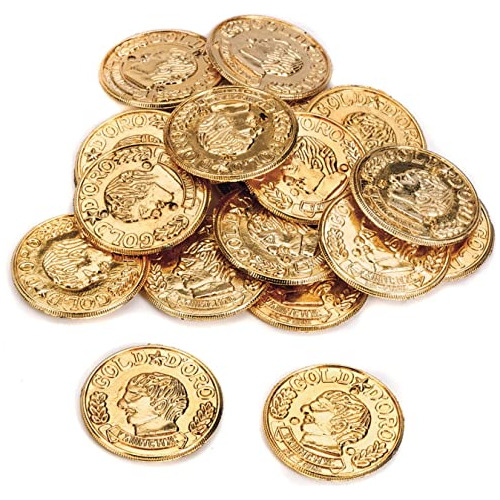 Monedas De Plástico Dorado