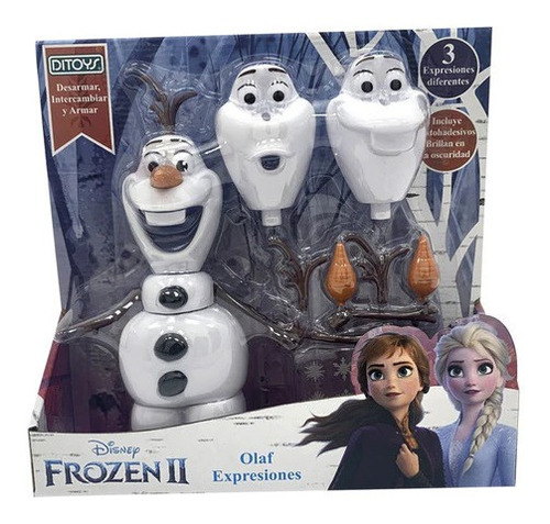 Frozen Muñeco Olaf Expresiones Con Caras Stickers Brillantes