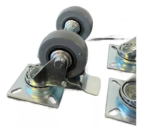 4 Ruedas Para Muebles Giratorias 50mm Rueditas (2 Con Freno)