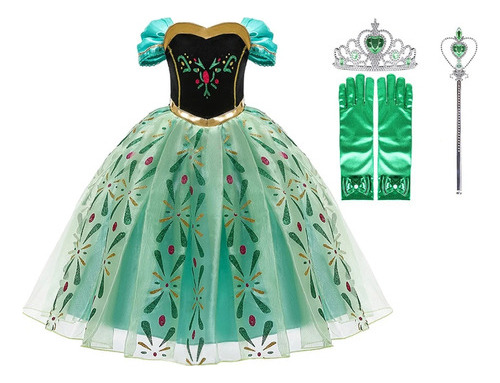 Vestido De Princesa Anna Dresses Para Niña  Disfraz De Cospl