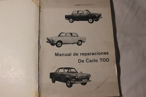 De Carlo 700 1963 Manual De Taller (Usado)