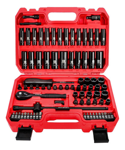 Kit De Dados Y Matraca De 1 4 De Impacto Largos Std Mm 83 Pz