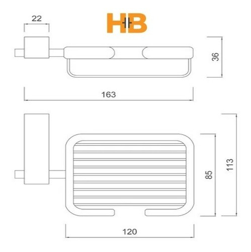 Imagen 3 de 6 de Jabonera Hafele Cod. 980.60.012 Linea Cuadrada Rembrandt