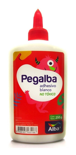 Imagen 1 de 1 de Adhesivo Vinilico Pegalba   250g.