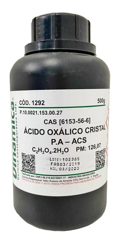 Acido Oxalico Cristal 2h2o Pa Acs 500gr