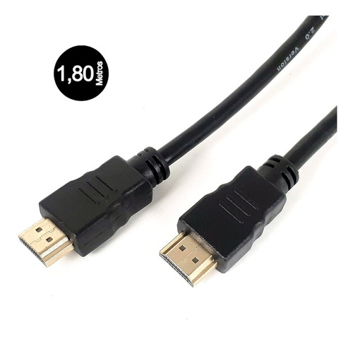 Cabo Hdmi 4k Ultra Hd 3d V2.0 Dourado 1.8mts