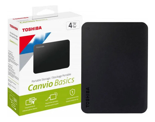 Disco Duro Externo Toshiba Hdd 2.5'', 4tb, Usb 3.2, Slim