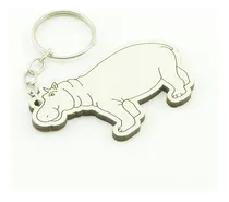 Comprar 35 Chaveiros Personalizado Branco Animais Hipopótamo
