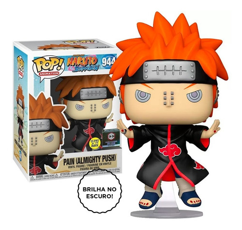 Boneco Funko Pop Naruto Pain Almighty Shinra Tensei 944 Glow