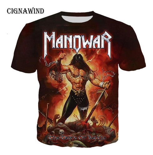 Camisetas Estampadas Del Manowar Final Battle World Tour