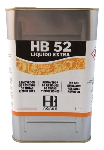 Hb-52 Extra Gel Removedor De Residuos E Tintas Litro